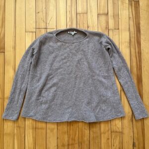 RINO ROSSI 100% Cashmere Sweater Taupe Long Sleeve Pullover Size Medium
